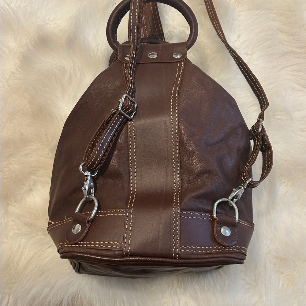 Italian Leather Backpack - Made in Italy - Picture 4 of 10